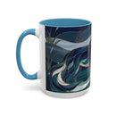 River Moon Wolf Stained Glass Style Mug