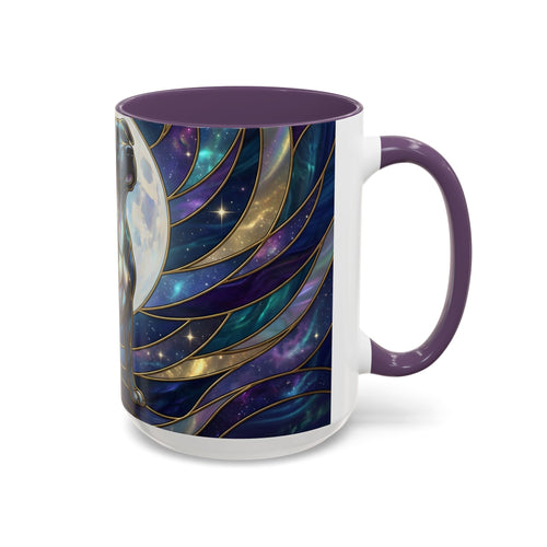 Moonlit Staffy Stained Glass Style Mug