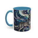 Twin Wolves Stained Glass Style Mug