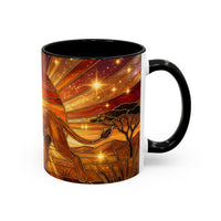 Savannah Lion Stained Glass Style Mug