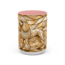 Golden Glow Poodle Stained Glass Style Mug