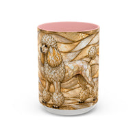 Golden Glow Poodle Stained Glass Style Mug