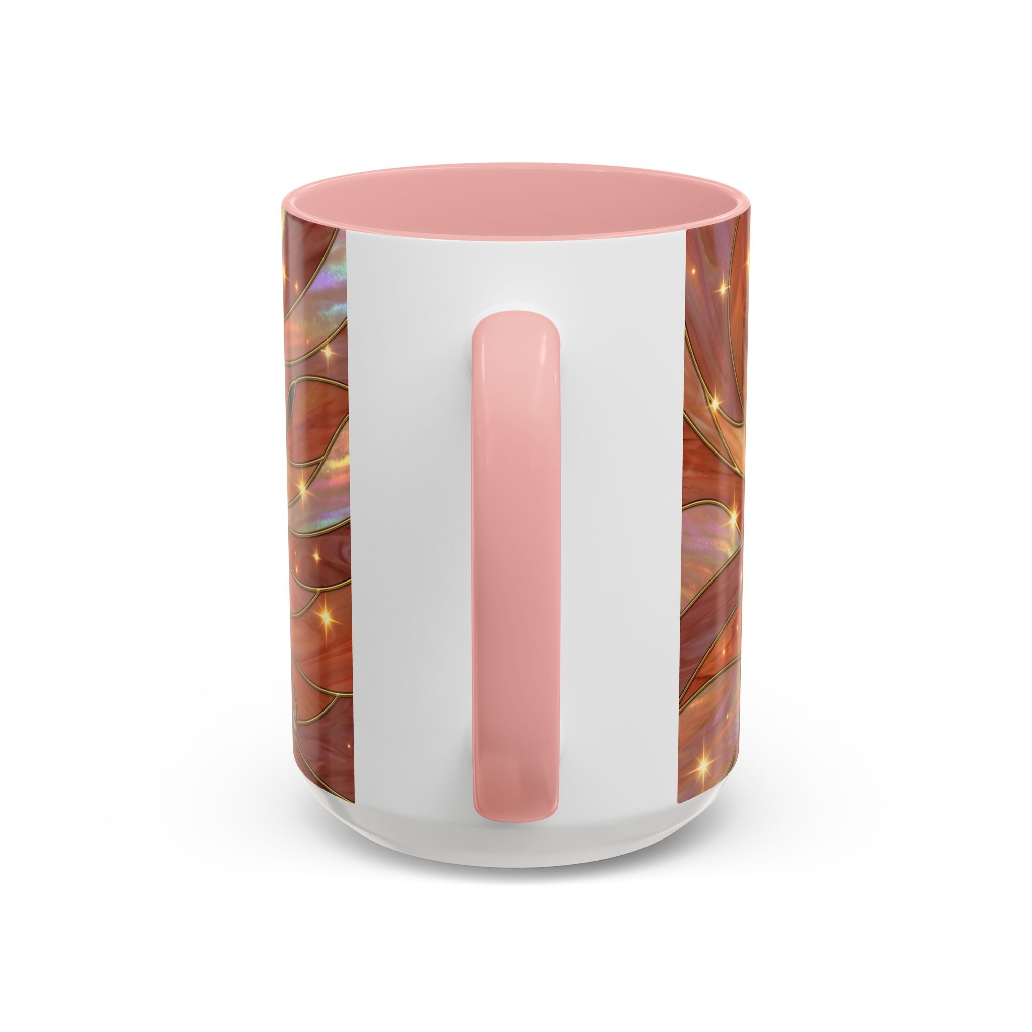 Warm Ember Staffy Stained Glass Style Mug