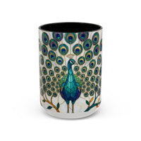 Classic Peacock Stained Glass Style Mug