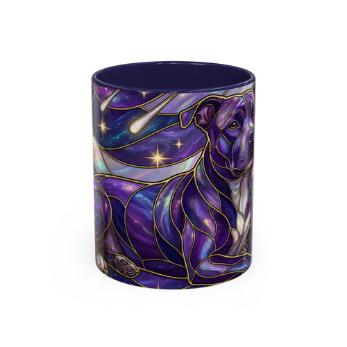 Cosmic Glow Staffy Stained Glass Style Mug
