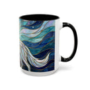 Moonlit Wolf Stained Glass Style Mug
