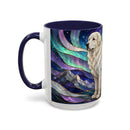 Aurora Peaks Great Pyrenees Stained Glass Style Mug