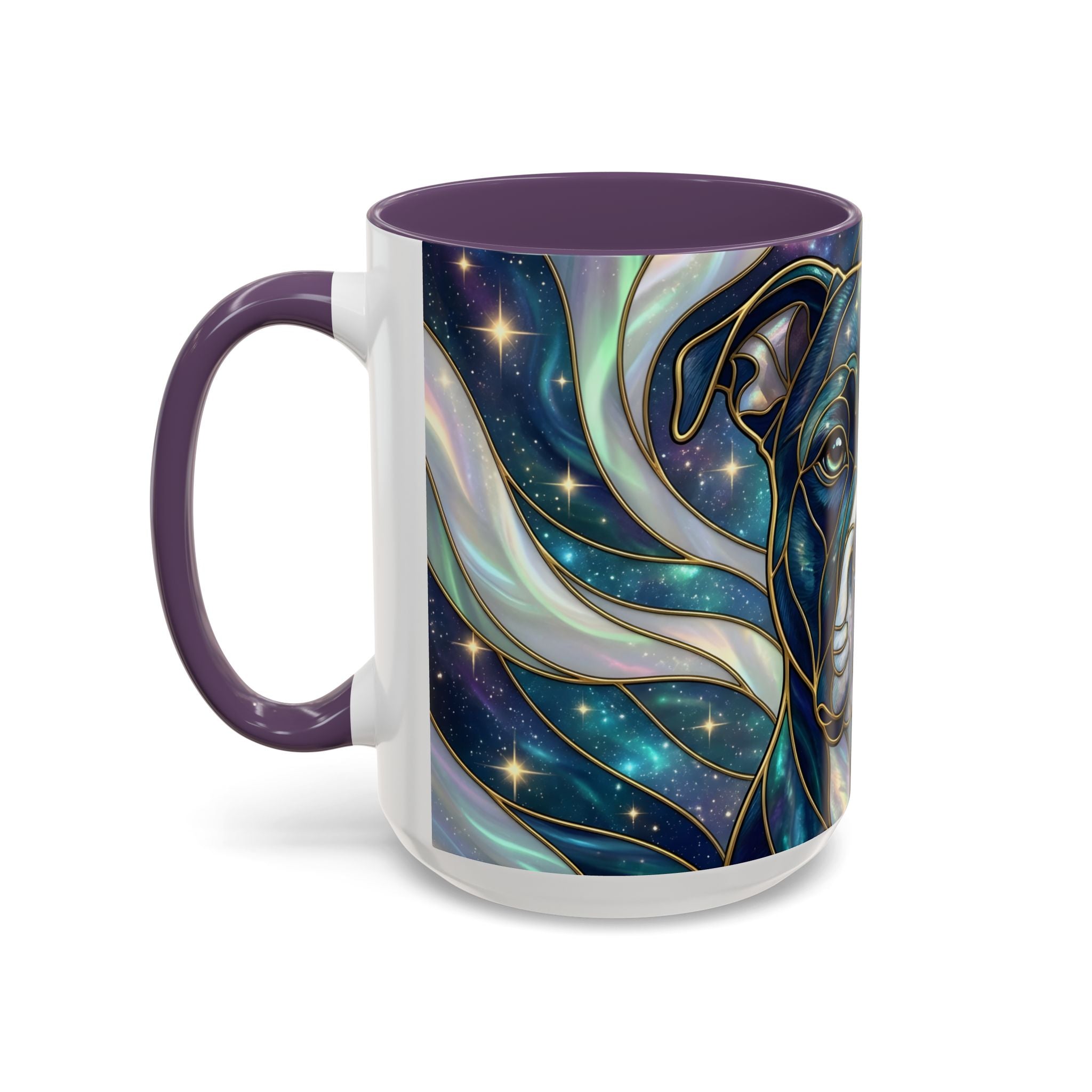 Aurora Glow Staffy Stained Glass Style Mug