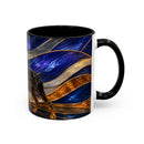 Blue Wave Doberman Pinscher Stained Glass Style Mug