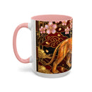 Sakura Lion Stained Glass Style Mug