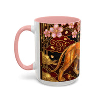 Sakura Lion Stained Glass Style Mug