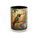 Tropical Hummingbird Stained Glass Style Mug