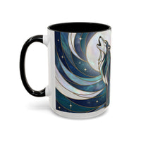 Moon Howl Wolf Stained Glass Style Mug