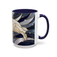 Navy Glow Great Pyrenees Stained Glass Style Mug