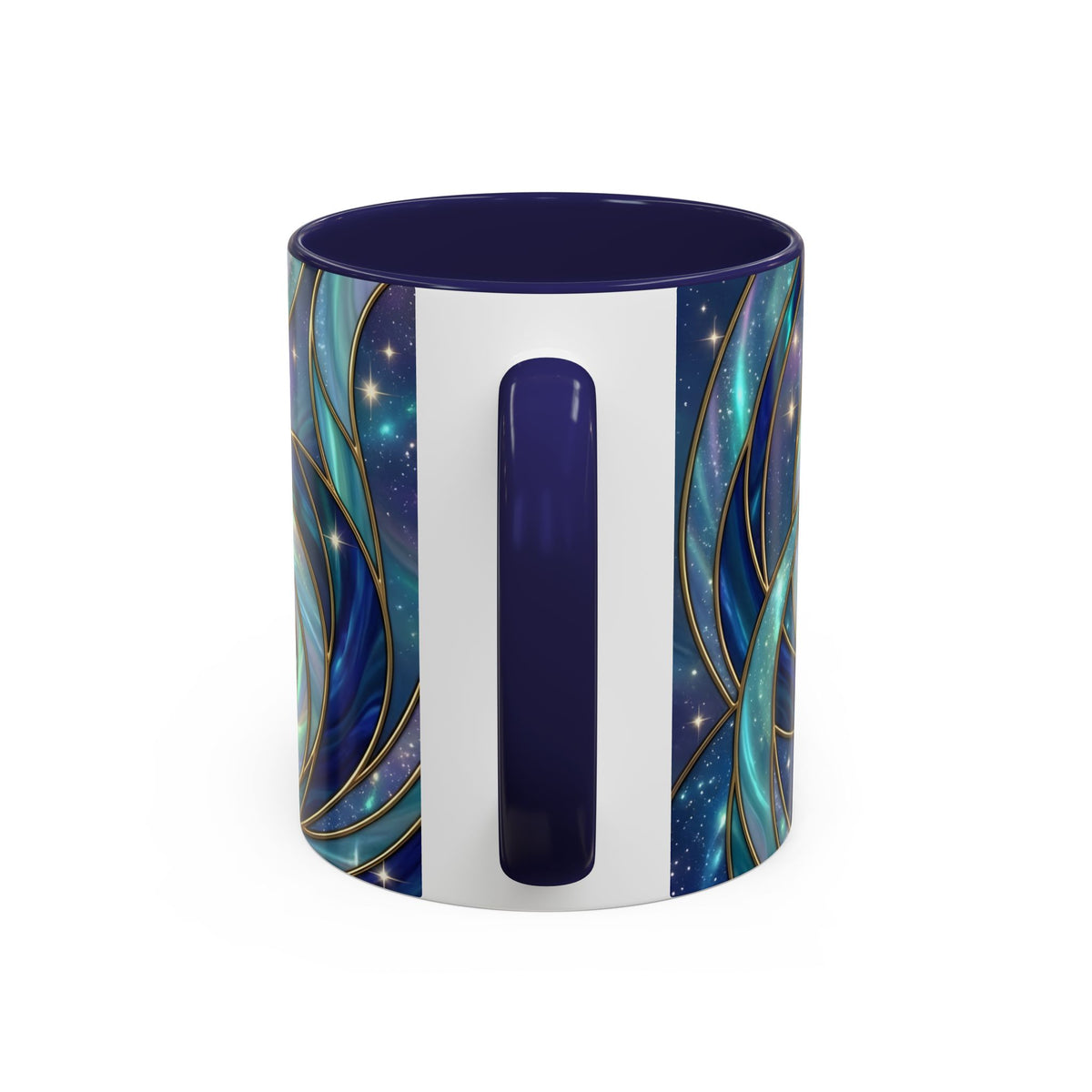 Blue Breeze Hummingbird Stained Glass Style Mug