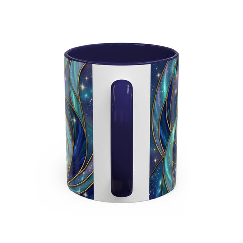 Blue Breeze Hummingbird Stained Glass Style Mug