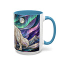 Aurora Peaks Great Pyrenees Stained Glass Style Mug