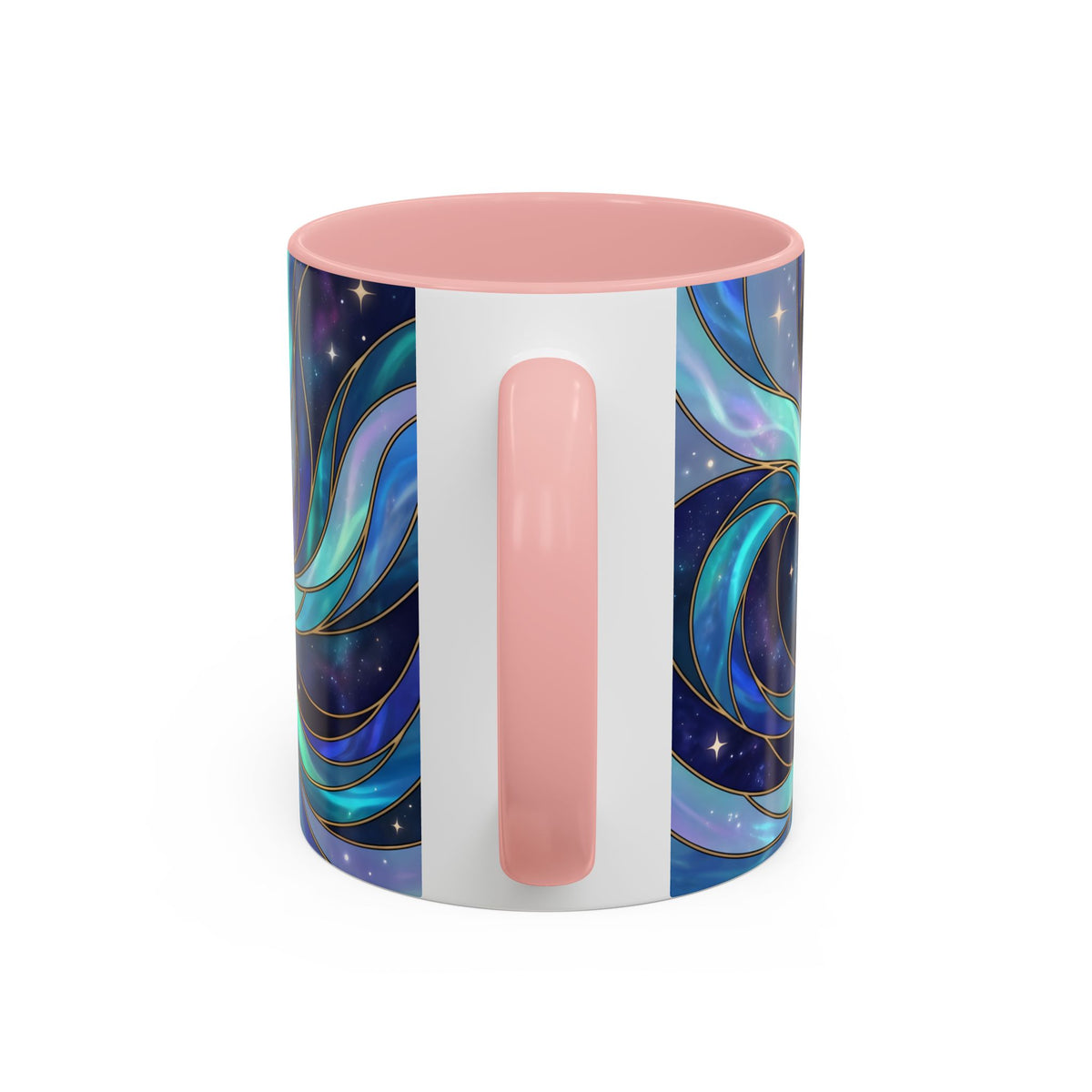 Aurora Wolf Stained Glass Style Mug