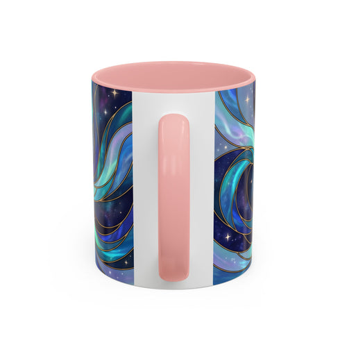 Aurora Wolf Stained Glass Style Mug