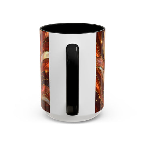 Ruby Glow Fox Stained Glass Style Mug