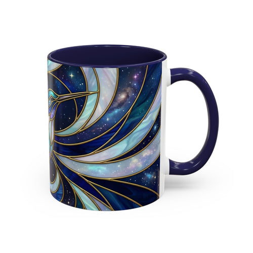 Sapphire Hummingbird Stained Glass Style Mug