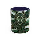 Jade Wolf Stained Glass Style Mug