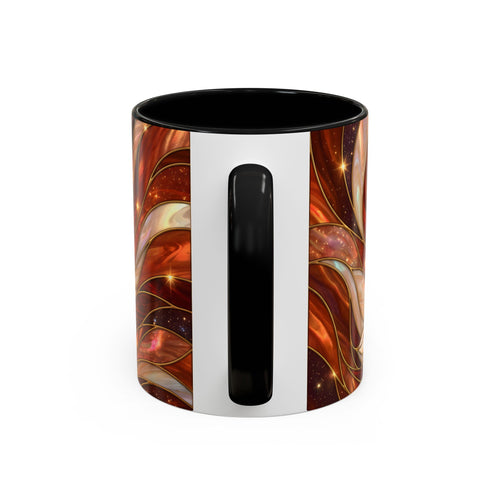 Ruby Glow Fox Stained Glass Style Mug