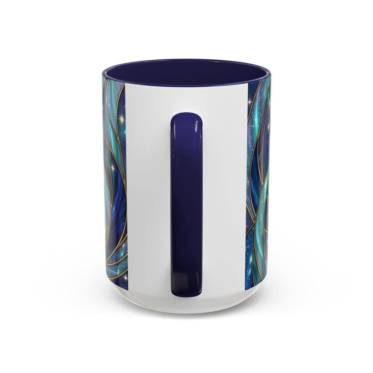 Blue Breeze Hummingbird Stained Glass Style Mug