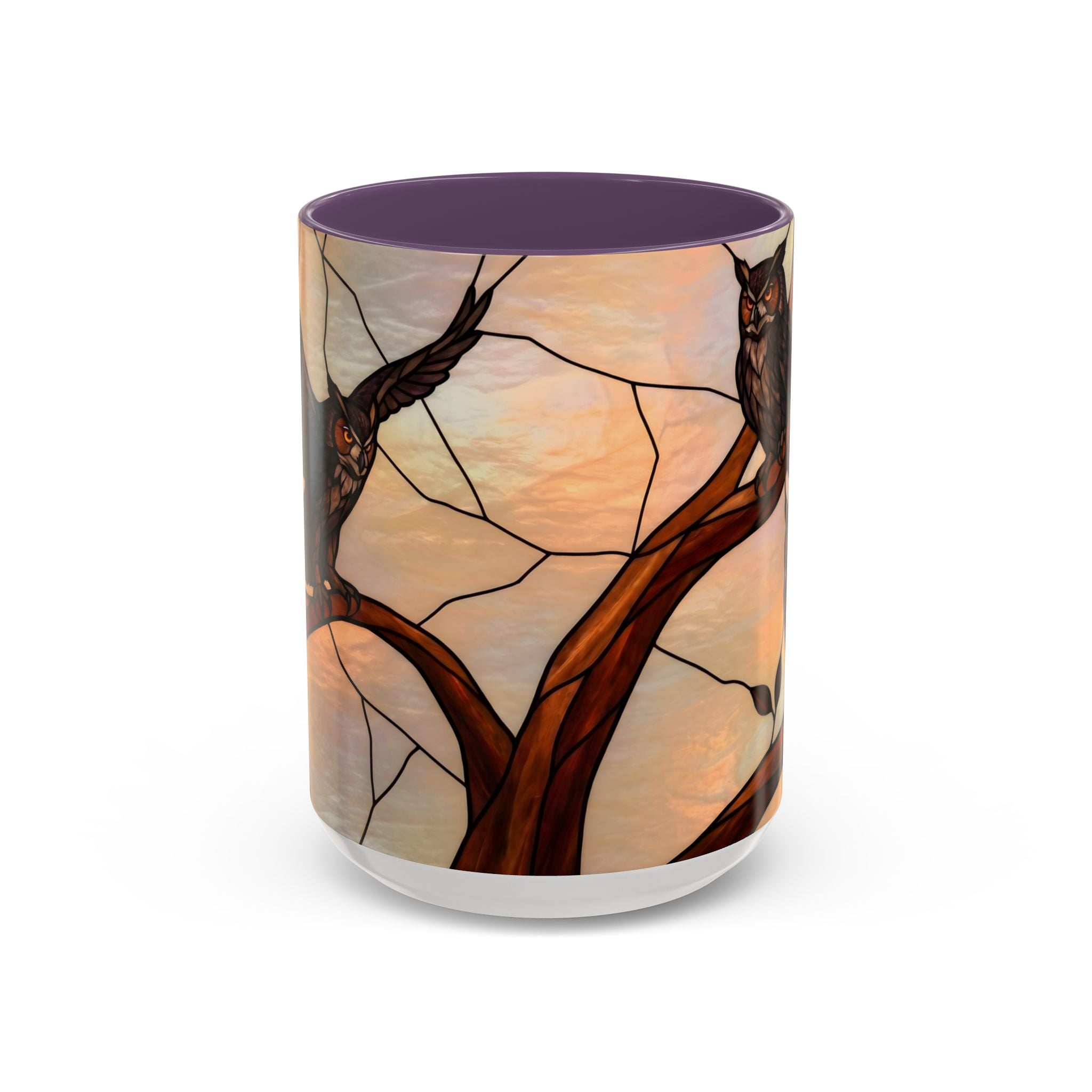 Dusk Owl Stained Glass Style Mug