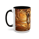 Amber Glow Staffy Stained Glass Style Mug
