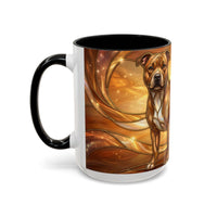 Amber Glow Staffy Stained Glass Style Mug