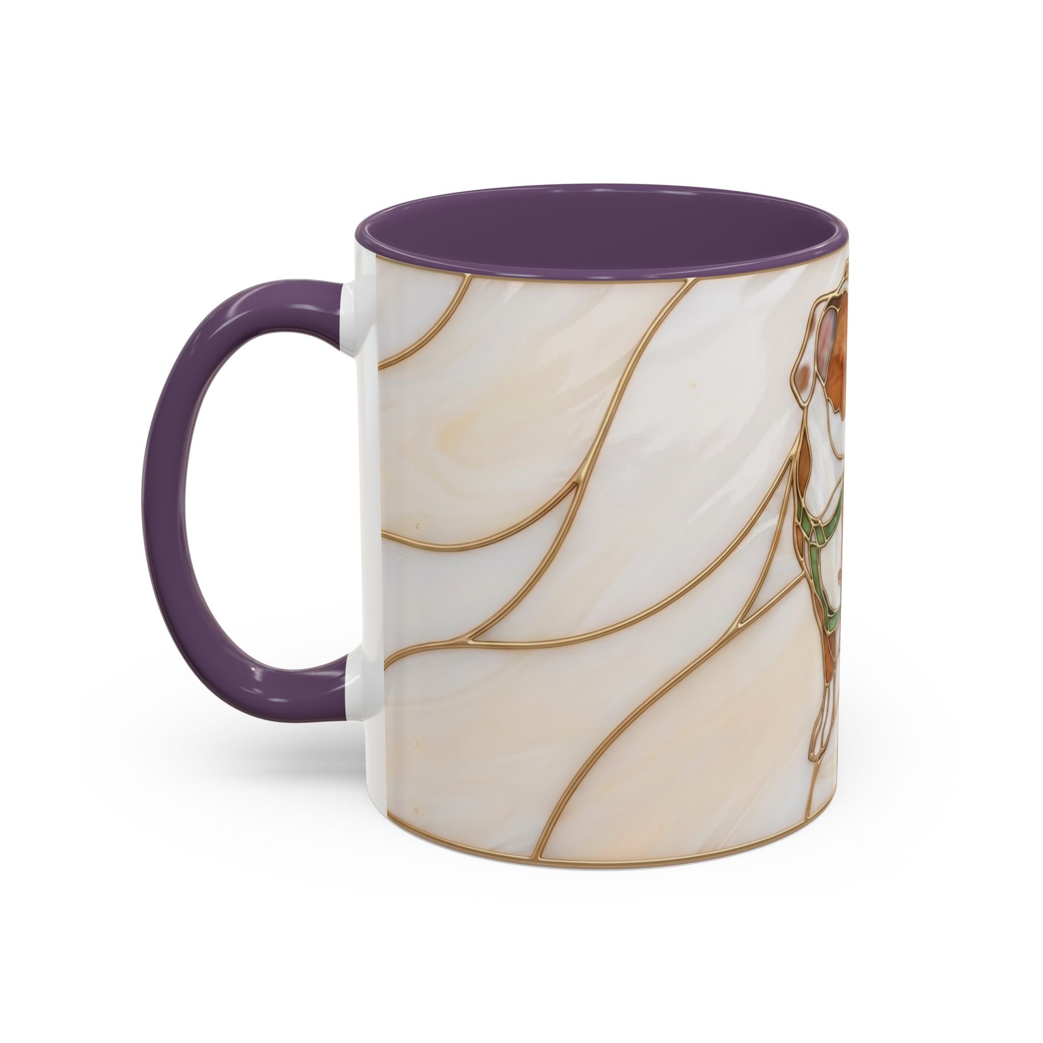 Custom Dog Portrait Stained Glass Style Mug