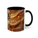 Amber Bulldog Stained Glass Style Mug