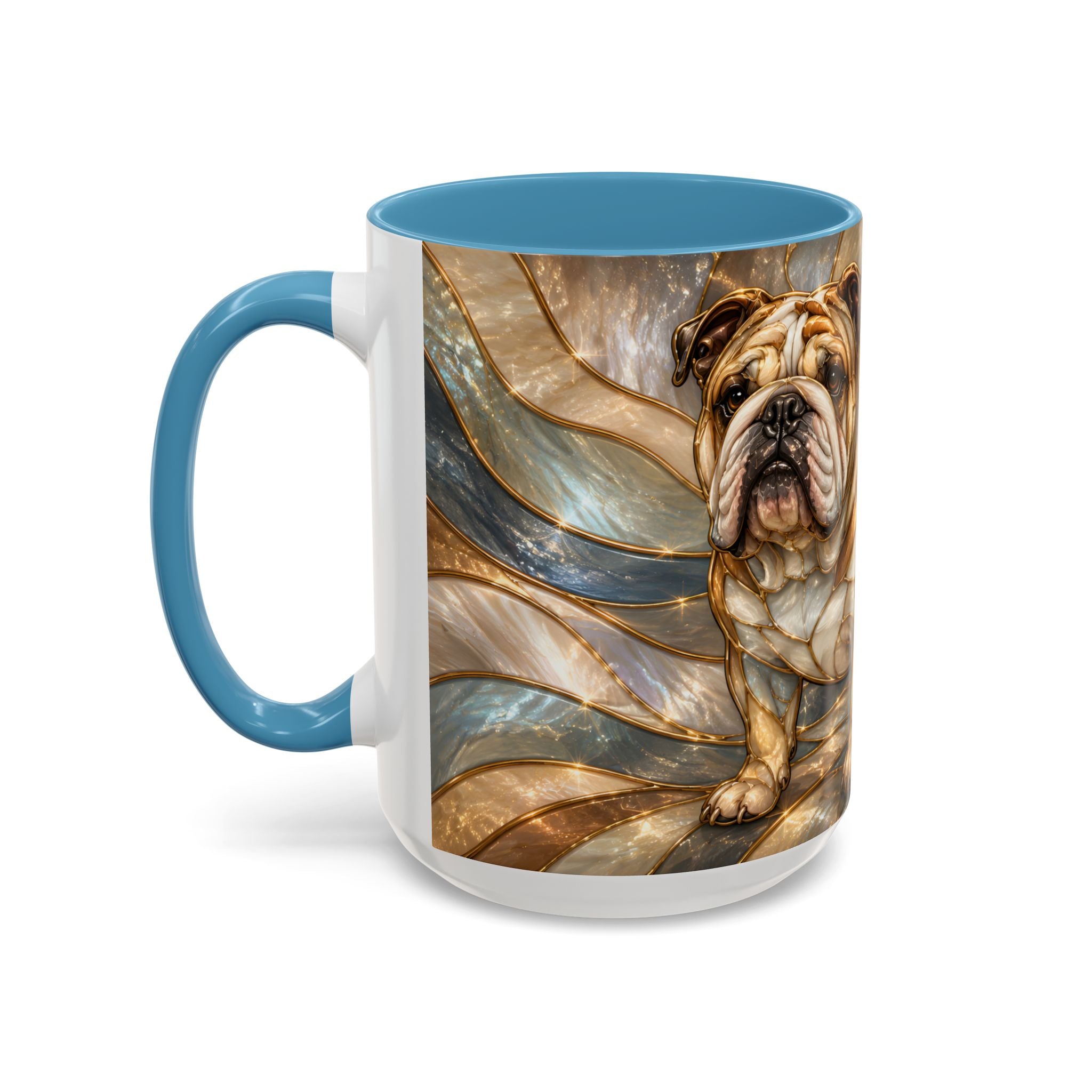 Regal Bulldog Stained Glass Style Mug