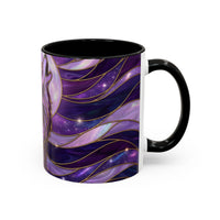 Amethyst Wolf Stained Glass Style Mug