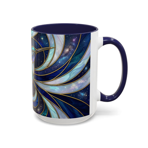 Sapphire Hummingbird Stained Glass Style Mug