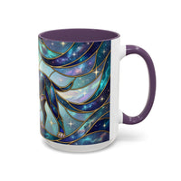 Teal Galaxy Staffy Stained Glass Style Mug