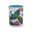 Flying Peacock Stained Glass Style Mug