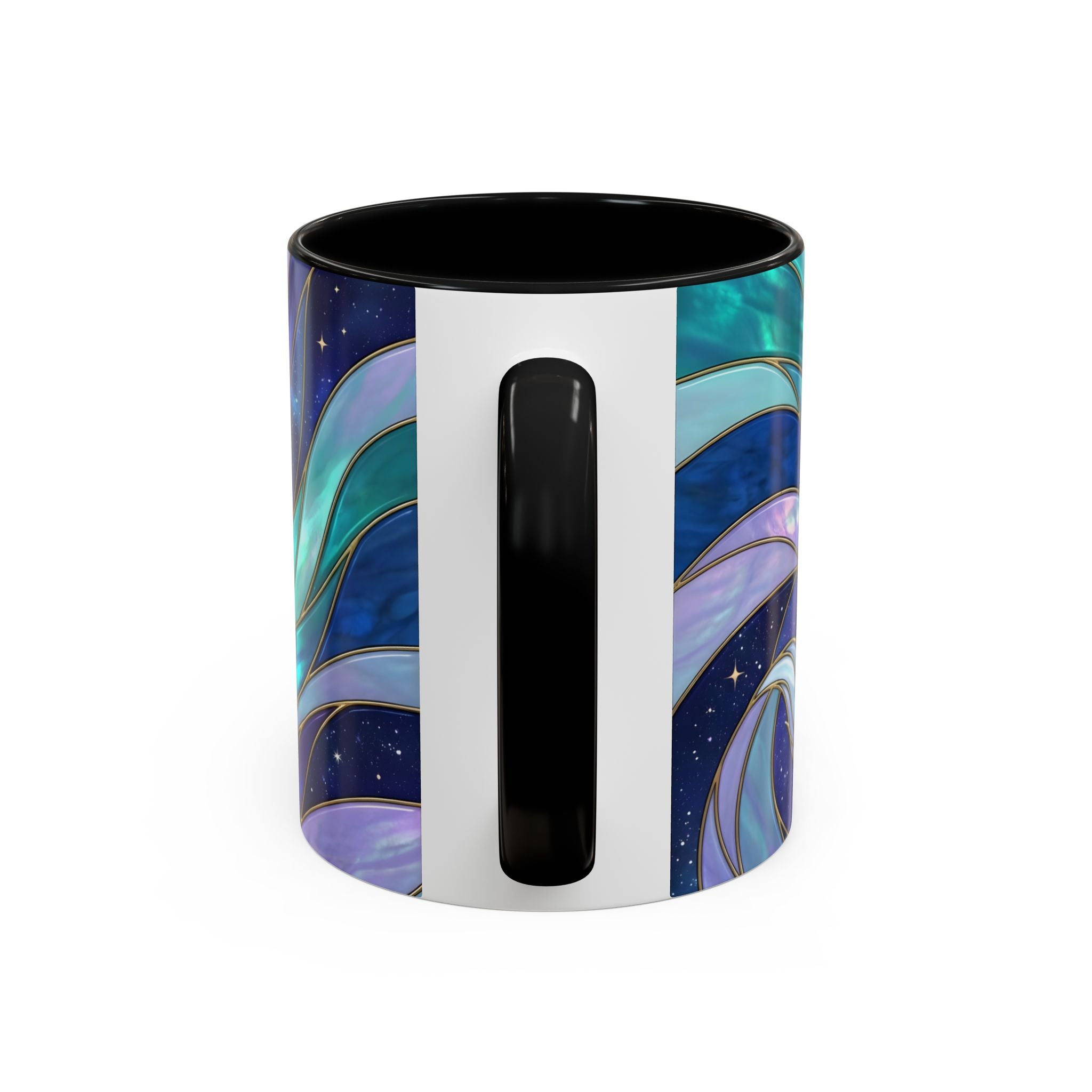 Celestial Wolf Stained Glass Style Mug