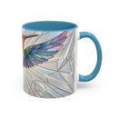 Rainbow Hummingbird Stained Glass Style Mug