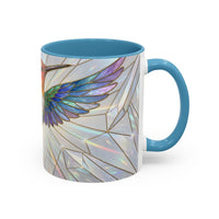 Rainbow Hummingbird Stained Glass Style Mug
