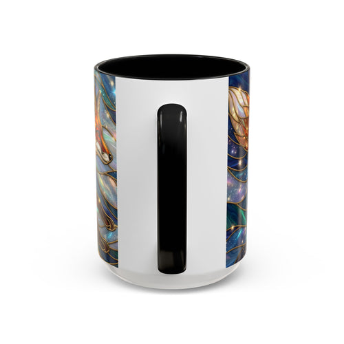 Celestial Running Fox Stained Glass Style Mug