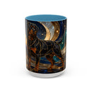 Warm Glow Rottweiler Stained Glass Style Mug