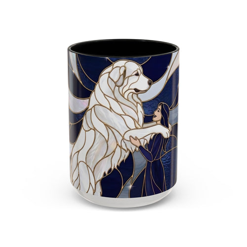 Faithful Friend Great Pyrenees Stained Glass Style Mug