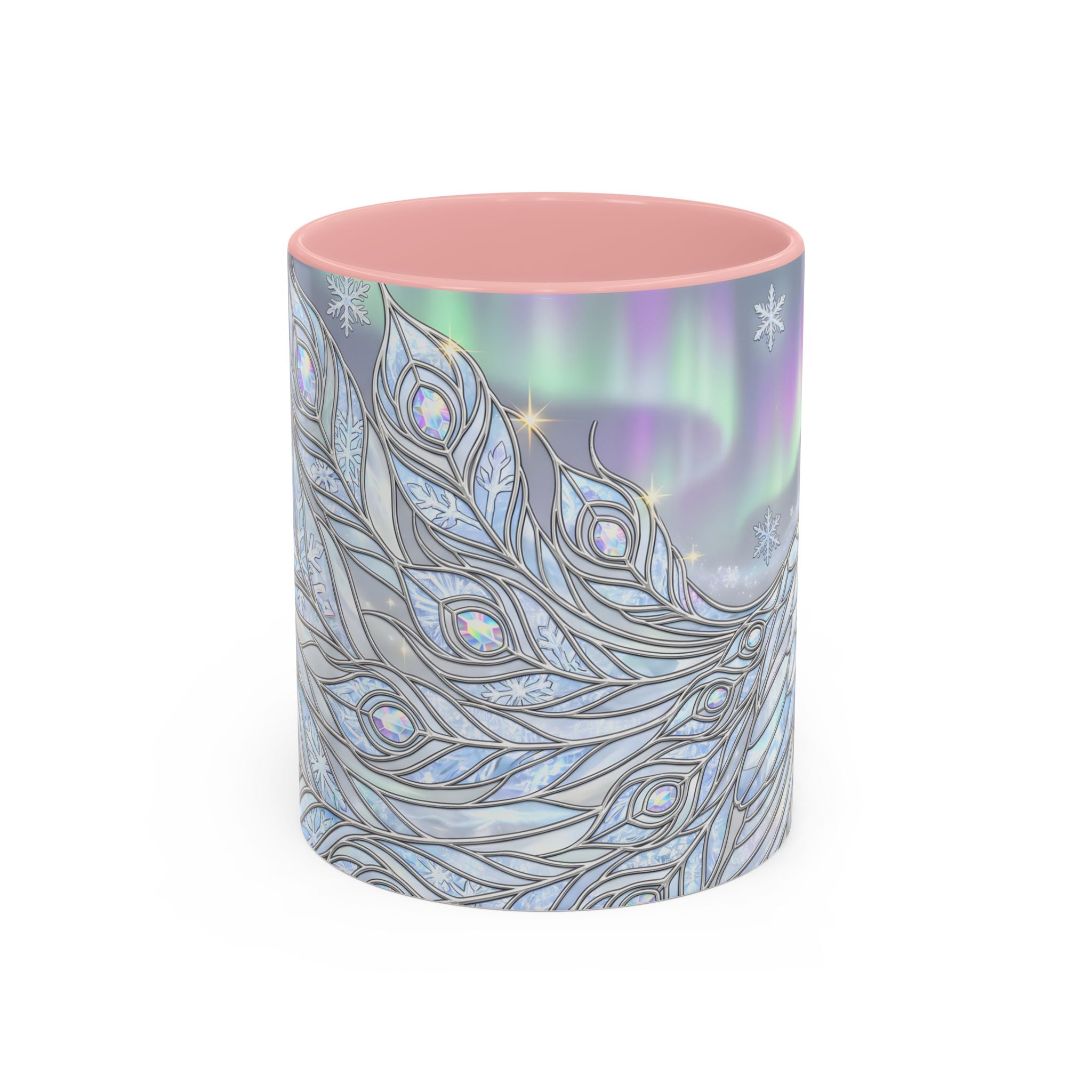 Aurora Peacock Stained Glass Style Mug