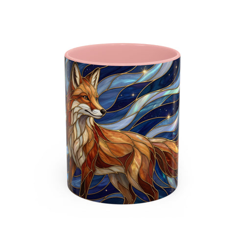 Midnight Fox Stained Glass Style Mug