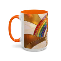 Rainbow Corgi Butt Stained Glass Style Mug