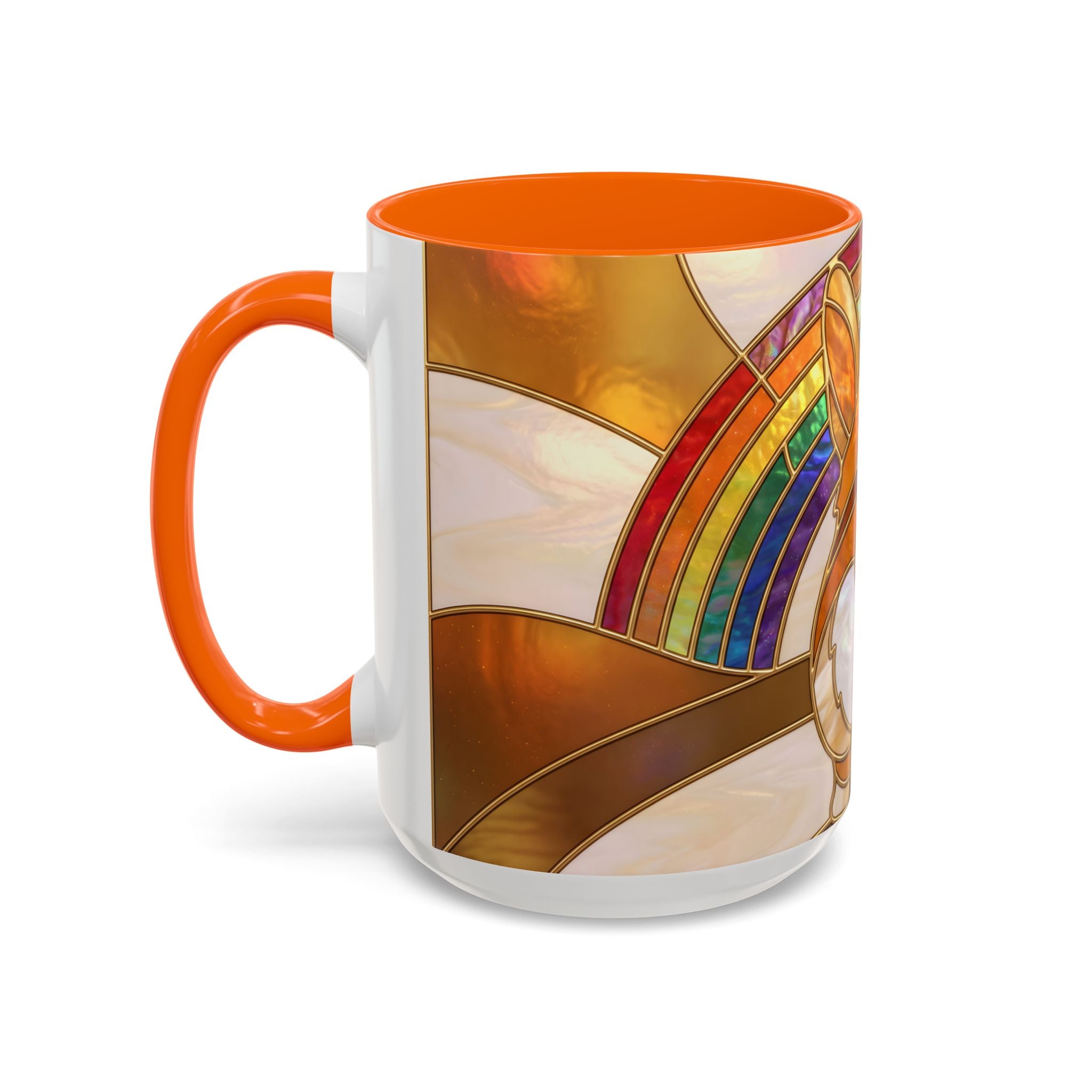 Rainbow Corgi Butt Stained Glass Style Mug