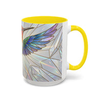 Rainbow Hummingbird Stained Glass Style Mug