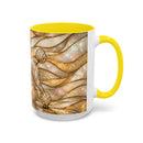 Golden Glow Poodle Stained Glass Style Mug